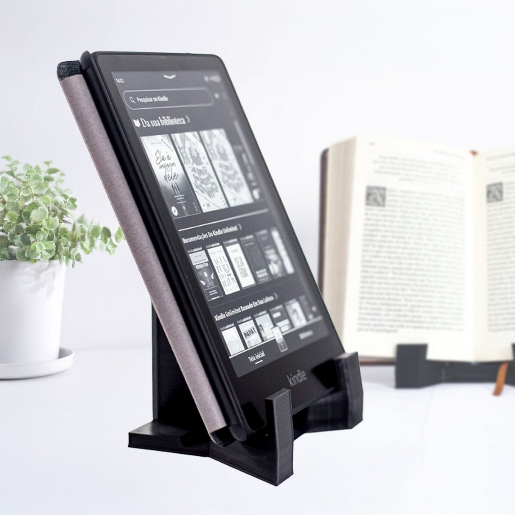 Kit 2 Suportes para Livro (Apoio ou Aparador para Bíblia, Receita, HQs) Tablet e Kindle Exposição e Decoração + Brinde em Oferta na Shopee