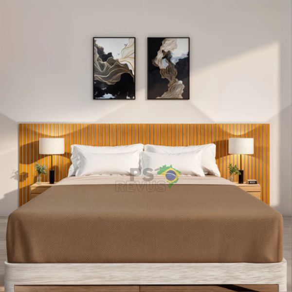 Cabeceira Cama Box Solteiro Modelo RIPADO 45x11cm  Kit  Peças - Envio Imediato