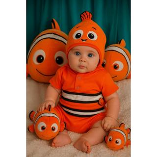 Nemo Pooh Fantasia Macacão Romper Peixinho Fundo do Mar Ursinho Bebê Mesversário Festa Infantil, Roupa de Bebe Temática em Oferta na Shopee