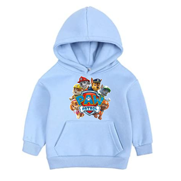 Moletom Infantil Patrulha Canina Blusa Canguru Básico Casaco Feminino Masculino Flanelado Algodão