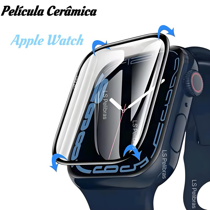 Película Cerâmica Apple Watch Relogio Smartchwatch 38mm/40mm/41mm/42mm/44mm/45mm/49mm–HD Anti-risco Gel 9D Relógio em Oferta na Shopee