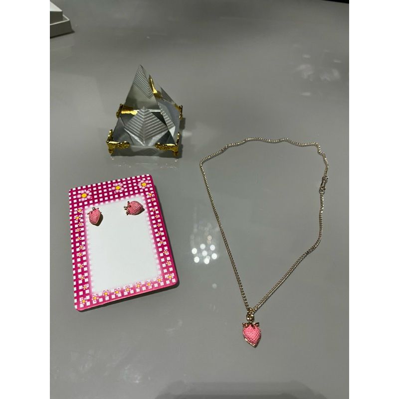 Conjunto Infantil/Juvenil com Colar e Brinco - Morando Rosa