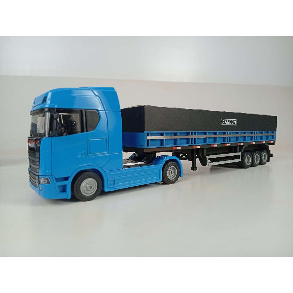 Miniatura Conjunto Scania e E Carreta Graneleira Escala 1:50