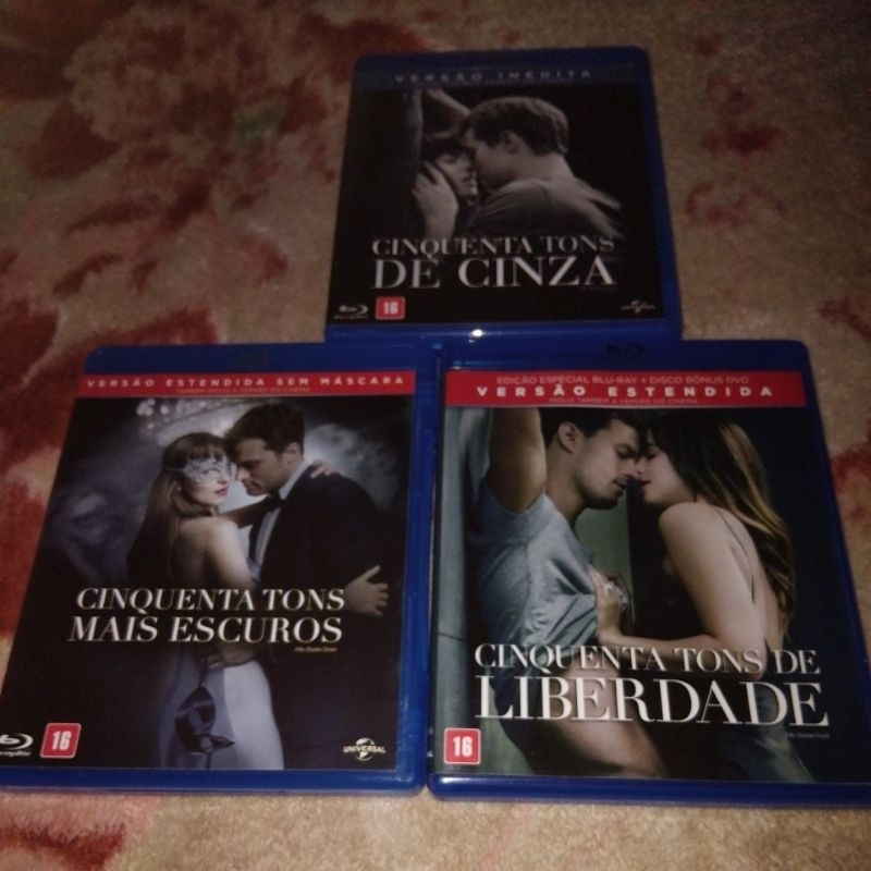 blu ray trilogia quinto tons de cinza usados 1 vez original
