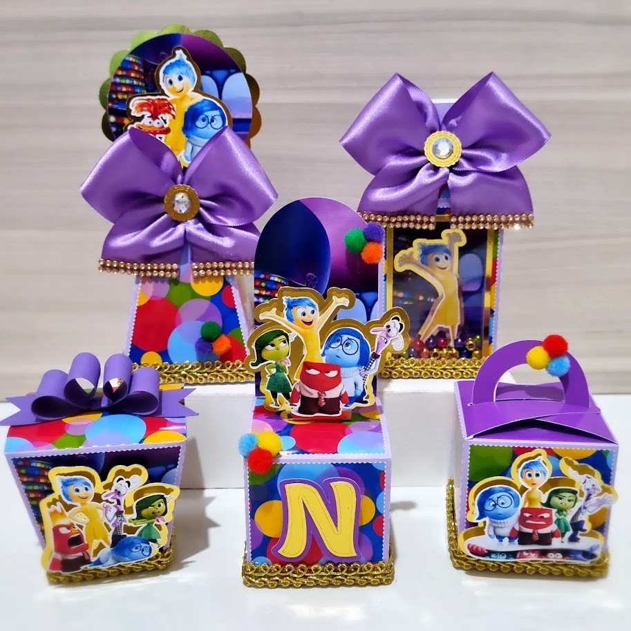 Kit Lembrancinha DivertidaMente Personalizado Decoração Festa infantil Caixinha DivertidaMente Papelaria Divertida Mente