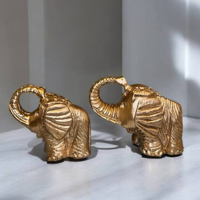 Dupla Elefante Decorativo Indiano Sabedoria Sorte - Decoração Sala Quarto em Oferta na Shopee