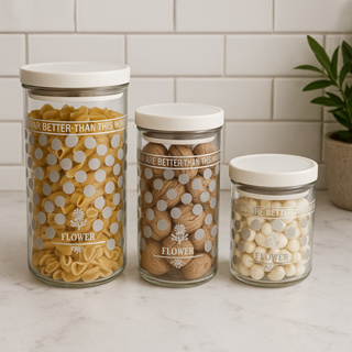 Pote com tampa Modelo Hermético Transparente em Acrílico - Veda fácil - Diversos tamanhos em Oferta na Shopee