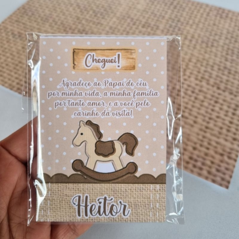 kit Tema Cavalinho Lembrancinha Maternidade Personalizado com Nome do Bebê  Lembrança Nascimento Aniversário