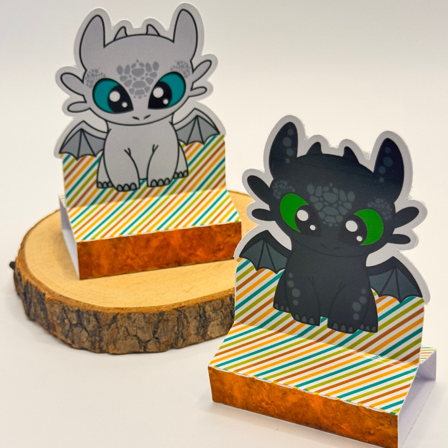 20 porta bis SEM NOME de PRONTA ENTREGA lembrancinha de aniversário porta doces tema como treinar seu dragão cute em Oferta na Shopee