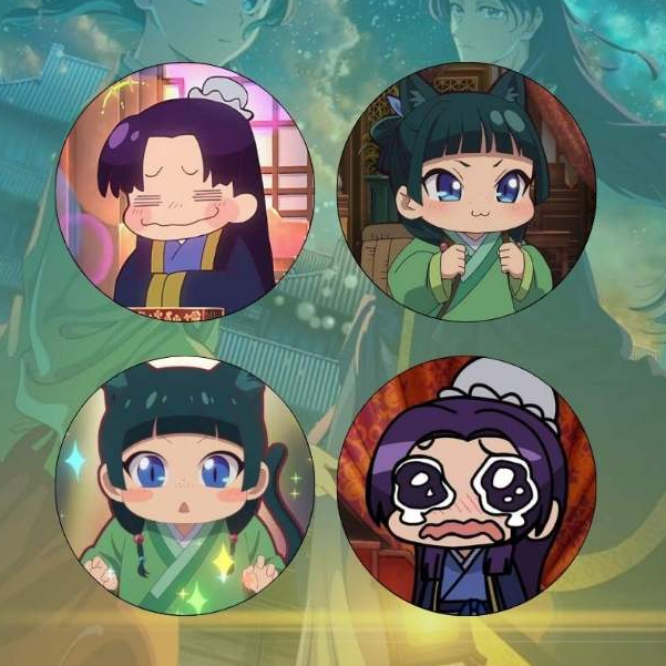 Diários de uma Apotecaria  - kit botton - Maomao/Jinshi  4,4cm e 3,2cm em Oferta na Shopee