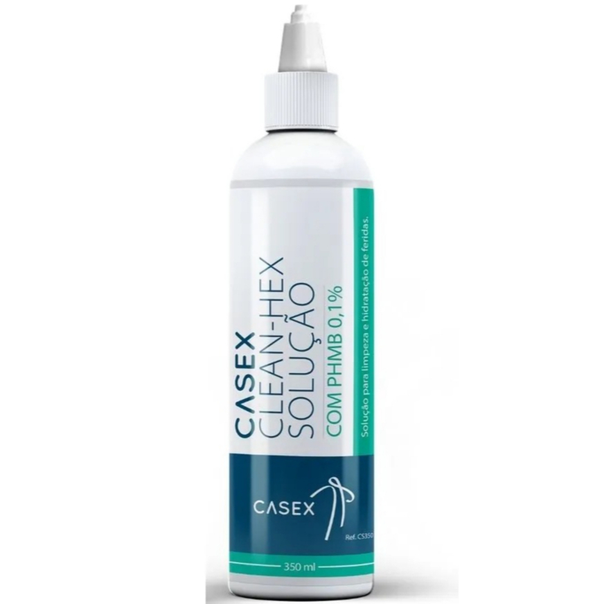 Solução Limpadora com PHMB Clean-Hex 350ml - Higiene e Cuidado para Feridas Cutâneas