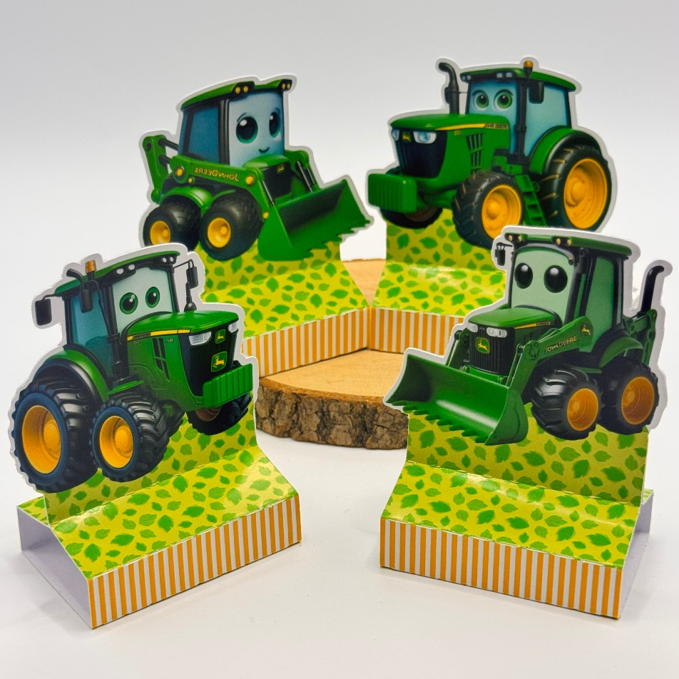 20 porta bis SEM NOME de PRONTA ENTREGA lembrancinha de aniversário porta doces tema TRATOR CUTE em Oferta na Shopee