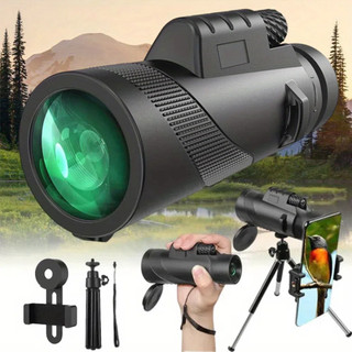 Monóculo Telescópio HD 40x60 Portátil com Zoom (com Tripé e Suporte para Celular)