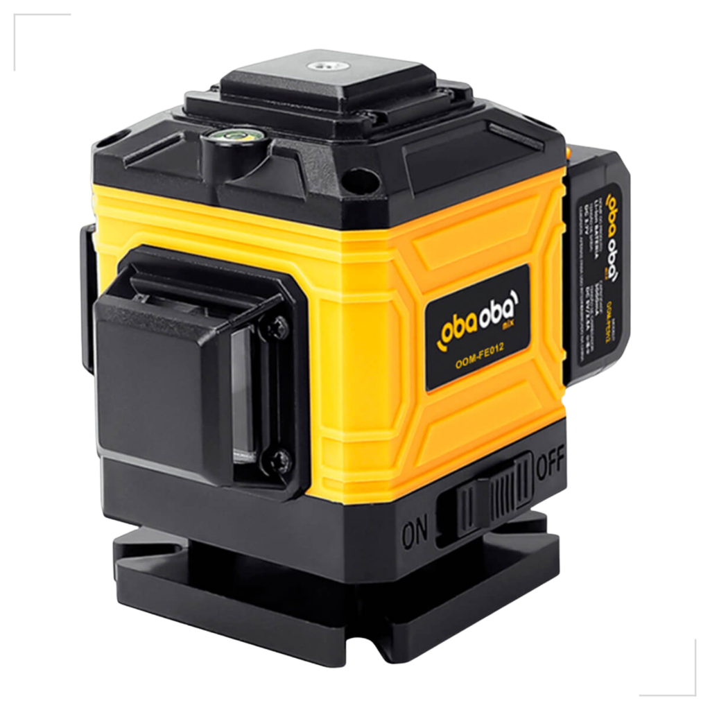 Nível a Laser 3D Autonivelante 12 Linhas Com 2 Baterias 2400mAh Recarregáveis Profissional
