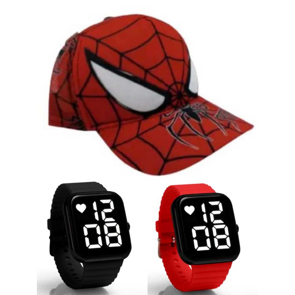 Relogio digital a provas d agua mas boné infantil do Homem aranha masculino menino , produto de qualidade novidade .