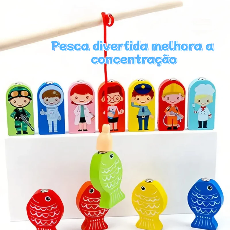 Brinquedo Magnético Montessori Quebra-Cabeça Alfanumérico de Madeira — foto 7