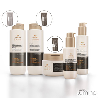 Linha Força e Reparação Molecular Lumina: Shampoo, Condicionador,  Máscara, Protetor Térmico e Sérum Noturno