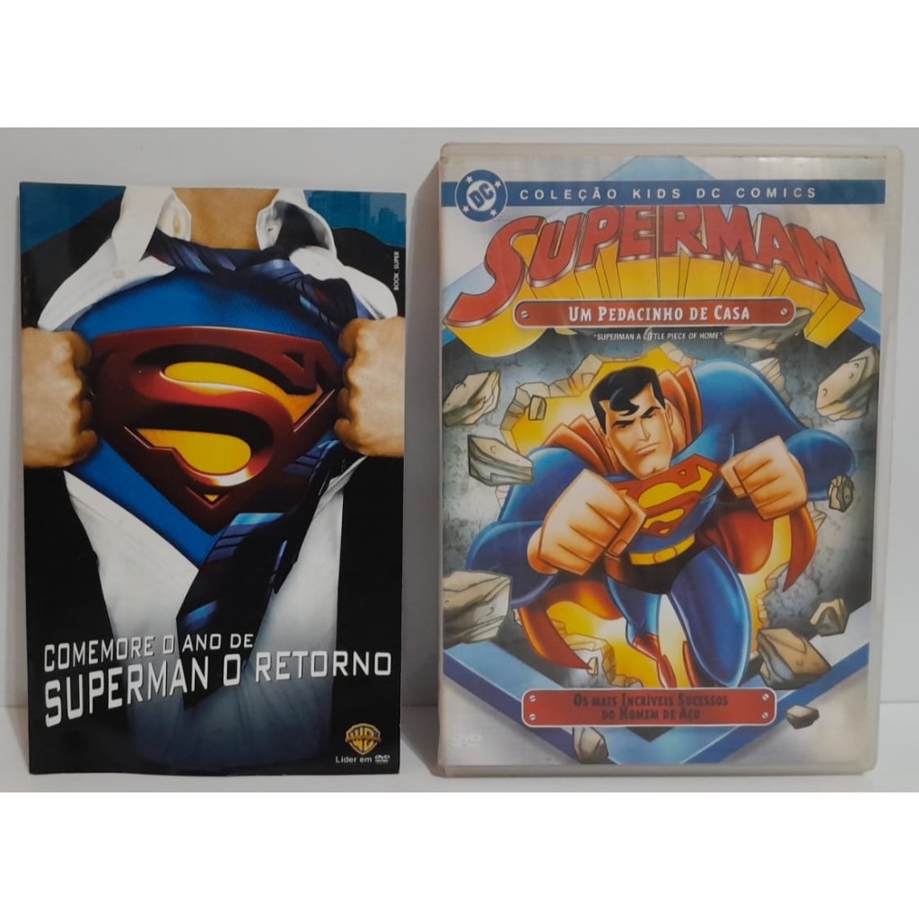 DVD Superman: Um Pedacinho de Casa - Coleção Kids DC Comics Warner 2005 (Com Encarte Raro)
