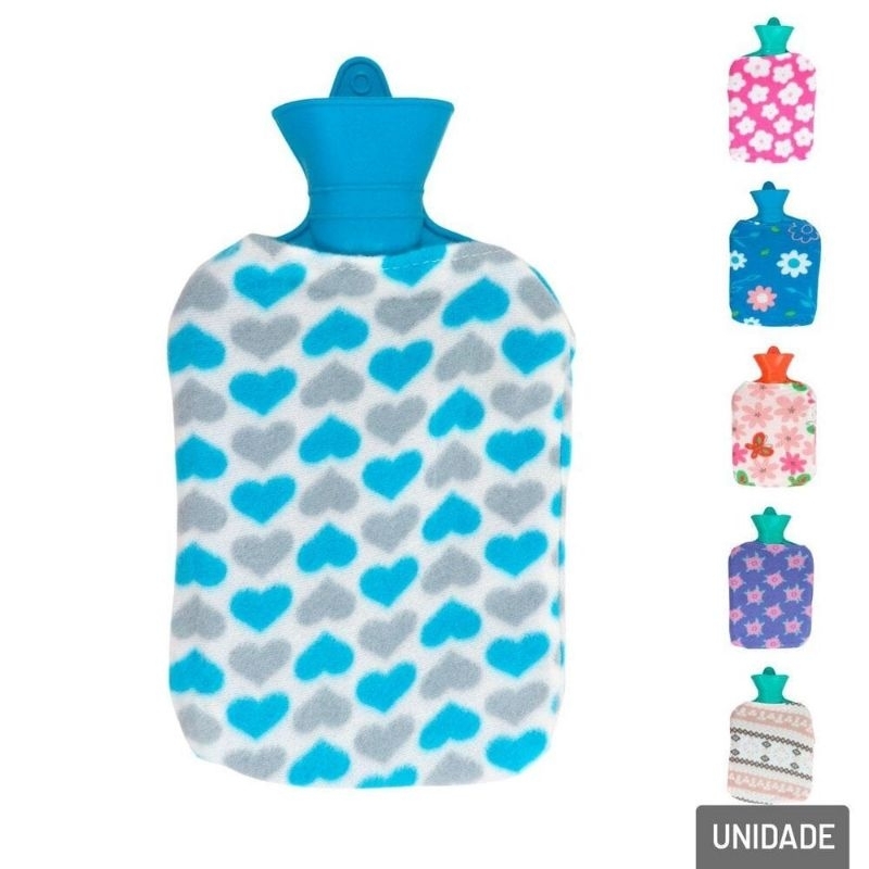 Bolsa de compressa térmica 2 litros GRANDE/ COM CAPA PROTETORA / ÁGUA QUENTE E FRIA/dores frio cólica em Oferta na Shopee