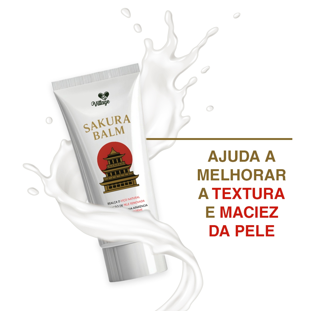 Balm Vittage Sakura | Rejuvenescimento Facial com Toque Asiático em Oferta na Shopee
