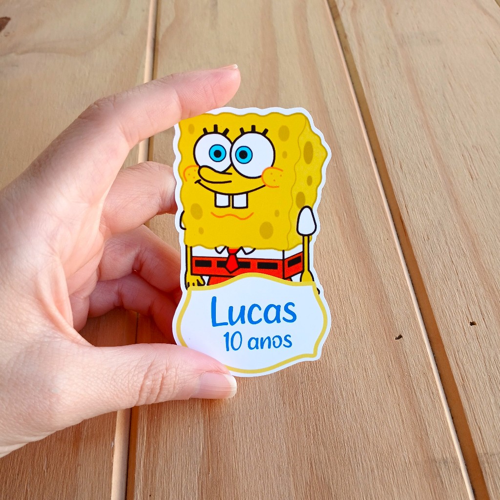 Apliques para Tubetes Bob Esponja (PERSONALIZADO)- Festa Infantil, Aniversário, Lembracinhas