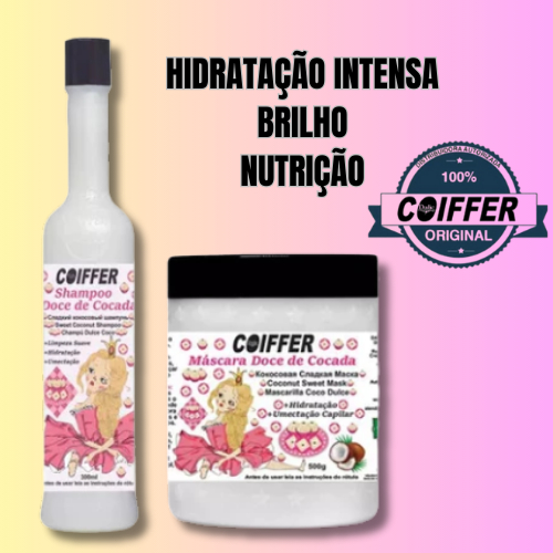 Kit Doce de Cocada Hidratação Intensa + Umectação 2 unidades Coiffer