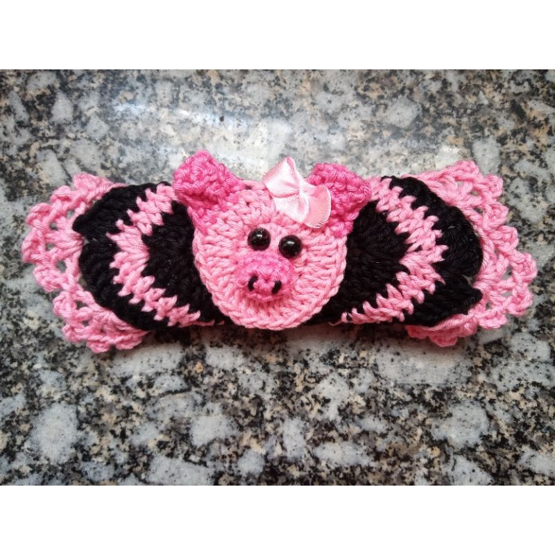 Puxador para fogão , armário ou geladeira tema porquinho rosa com preto