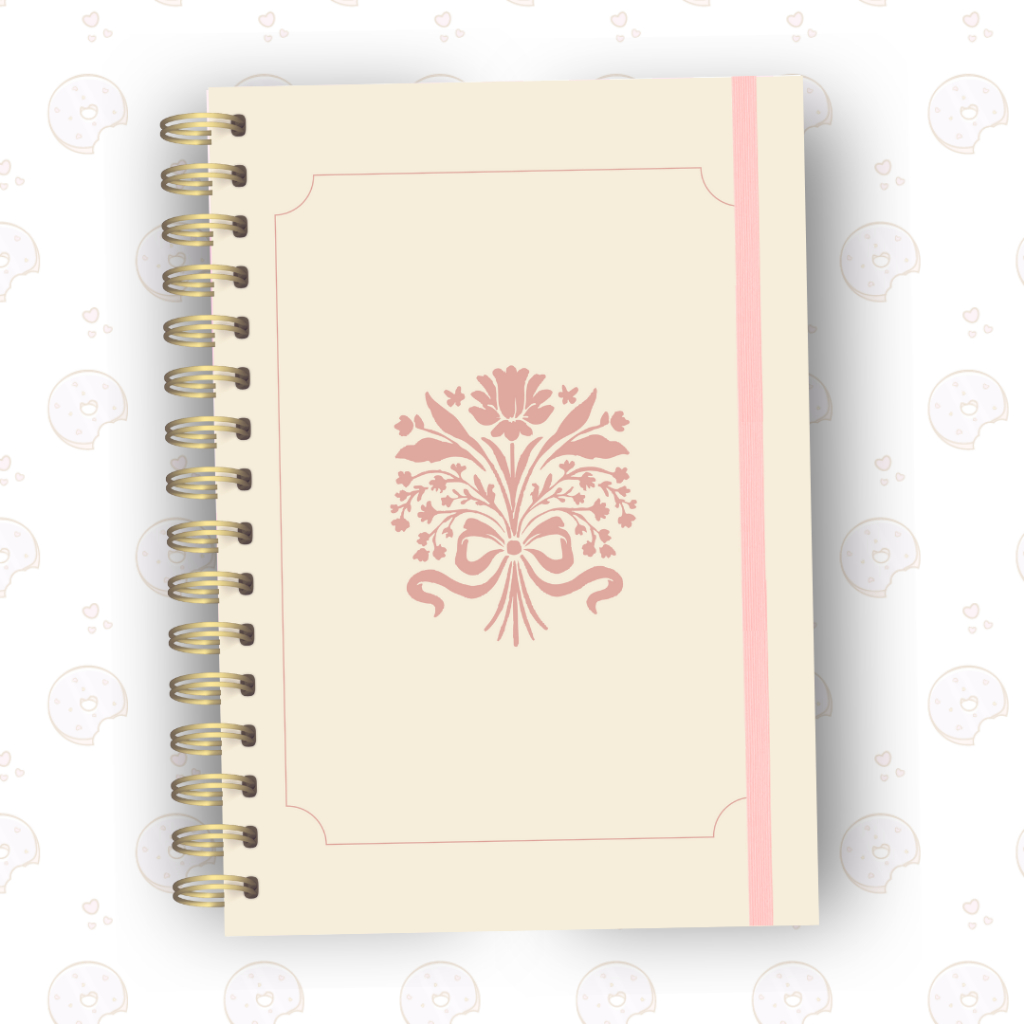 Caderno Laços Rosie | A5 ou Colegial | Fixo ou Reposicionável | Pautado, pontilhado ou quadriculado em Oferta na Shopee