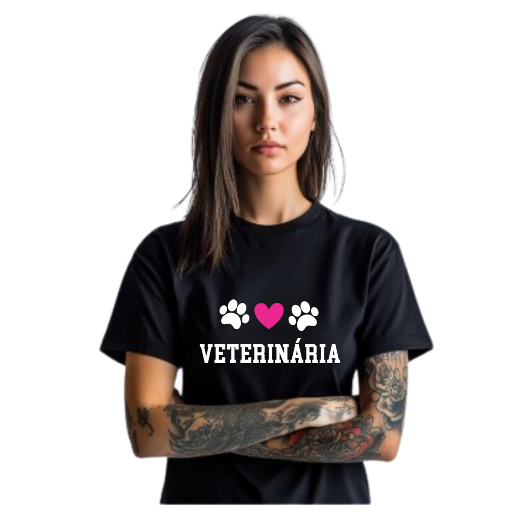 Camiseta e baby look veterinária medicina veterinária pet shop