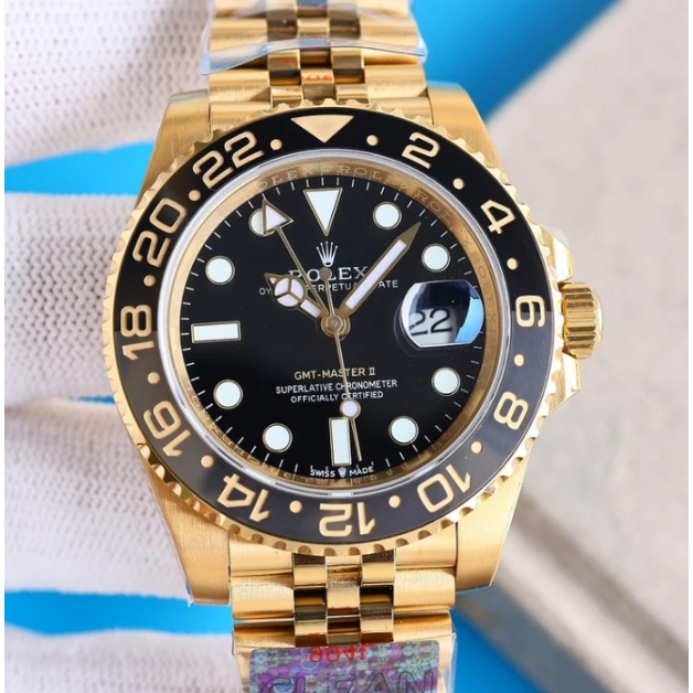 Relógio GMT Master Automático Base ETA 3035 Mecânico Suíço Pulseira Jubilee Envio Rápido Todo Brasil