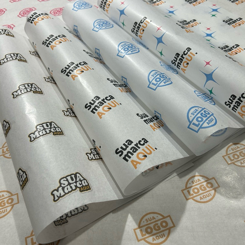 Papel de Seda Personalizado 40x60cm *(35G fino)  Com Sua Logo em Oferta na Shopee