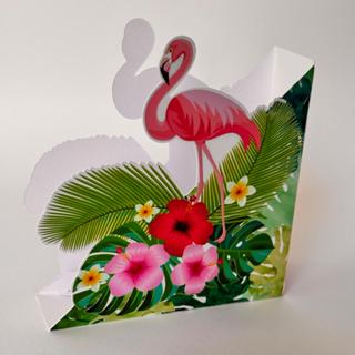 Porta guardanapo, SEM NOME centro de mesa Flamingo pegue e monte em Oferta na Shopee