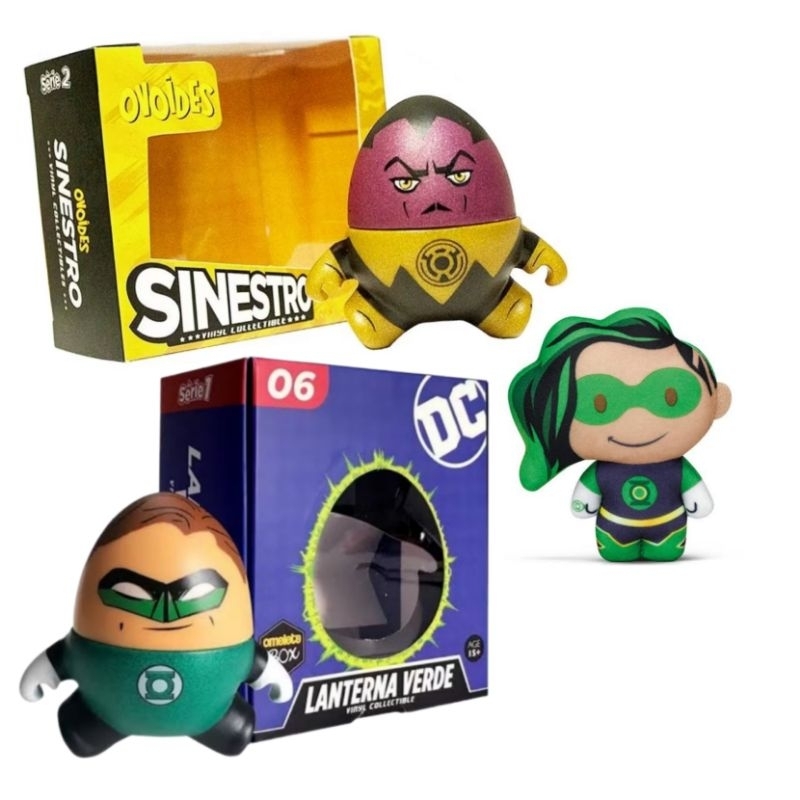 kit boneco ovoide lanterna verde omelete box mc donald's dc comics green lantern liga da justiça