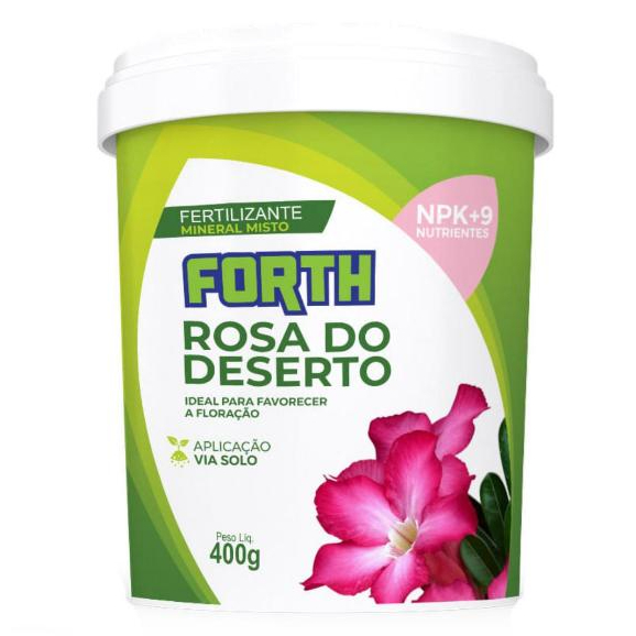 Adubo Fertilizante Forth Rosa do Deserto 400g - Jardineira Completo NPK+9 Jardinagem Completa em Oferta na Shopee