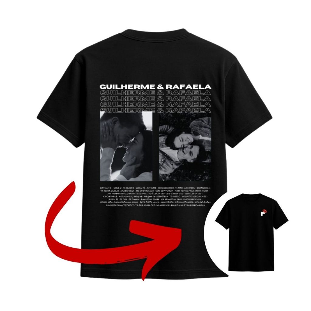 Camiseta Básica De Algodão Premium Personalizada P/ Presente Casal Namorados Com Foto e No...