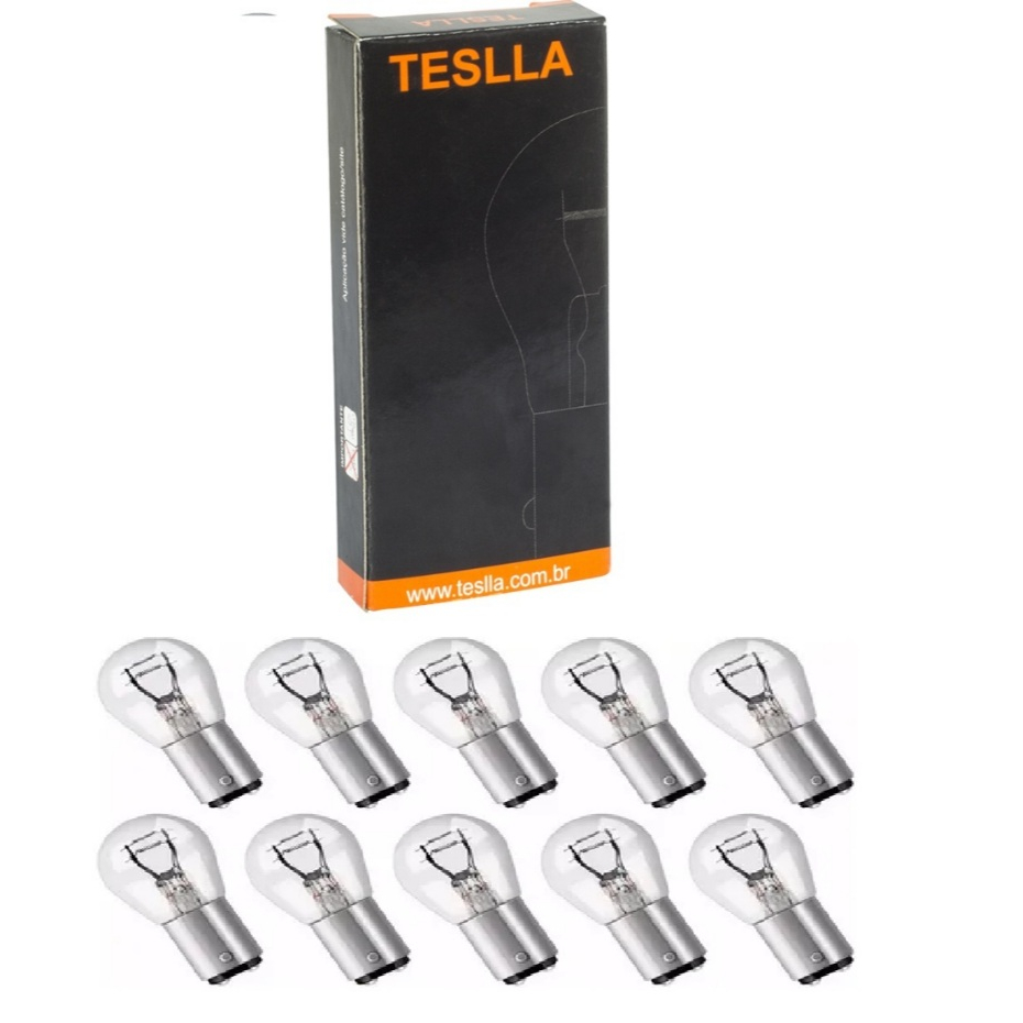 10 Lâmpadas Lanterna Teslla P21/5w 12v 2 Polos Pino Desencontrado