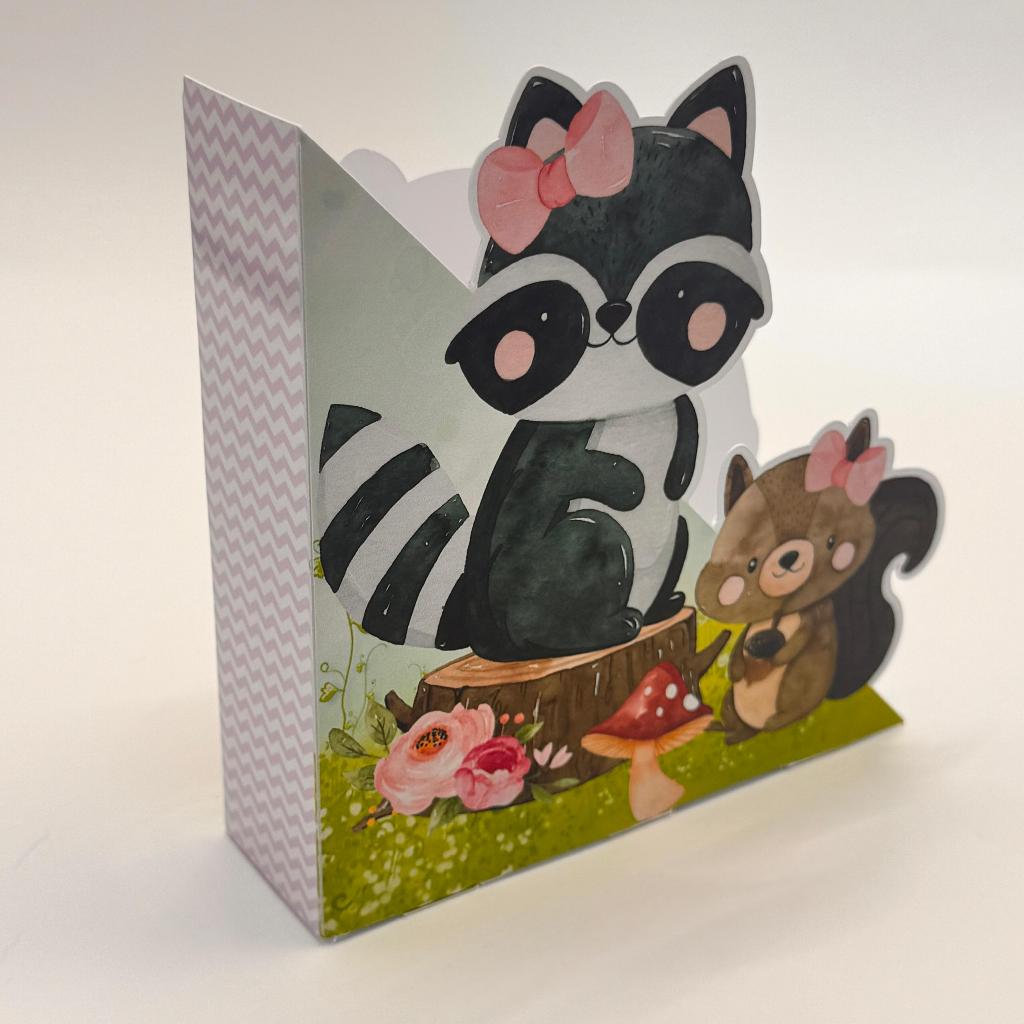 Centros de mesa porta guardanapo personalizados Bosque aquarela Menina SEM NOME pegue e monte em Oferta na Shopee