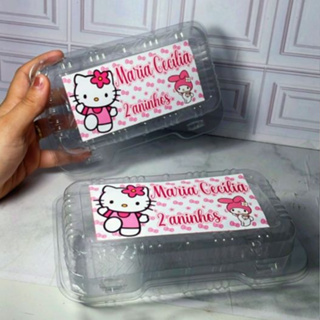 102 Rótulos Adesivo para marmitinha HELLO KITTY ROSA/ Marmitinha HELLO KITTY ROSA em Oferta na Shopee