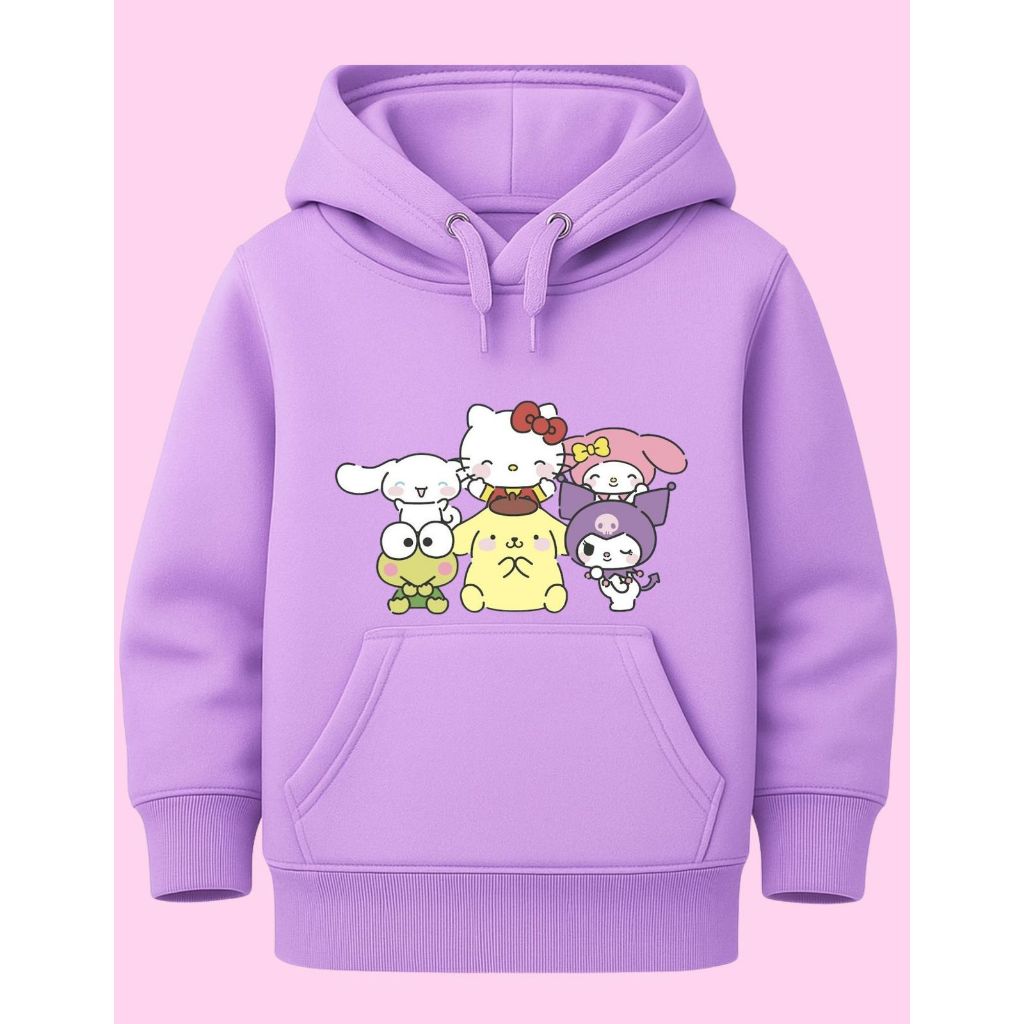 Moletom Infantil gatinha e sua turma Flanelado Canguru Unisexx Blusa Casaco - Envio imediato