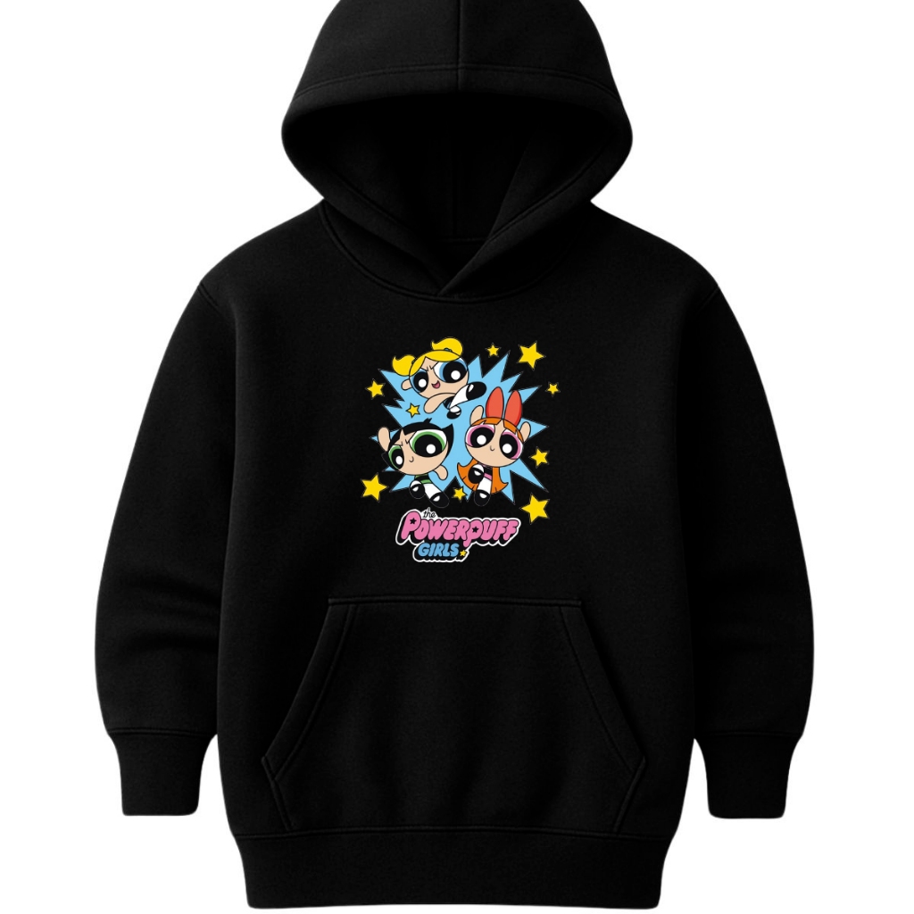 Blusa De Frio Meninas Super Poderosas Moletom Canguru Lindinha Docinho Florzinha Agasalho Infantil Unissex