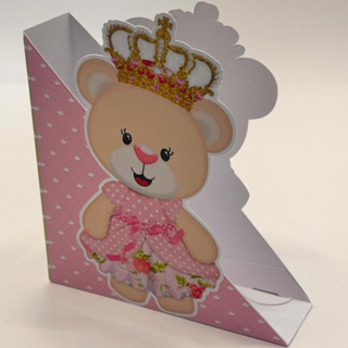 Porta guardanapo personalizados ursinha princesa SEM NOME cento de mesa pegue e monte em Oferta na Shopee