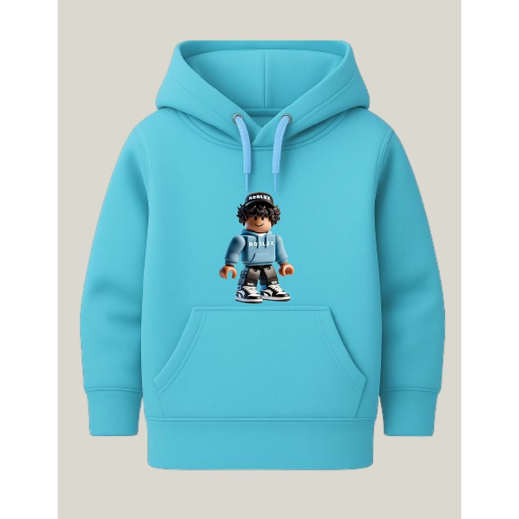 Moletom Flanelado Dias frios Jogo Roblox Kids Battle Royale Bolso Canguru Com capuz- Envio Imediato