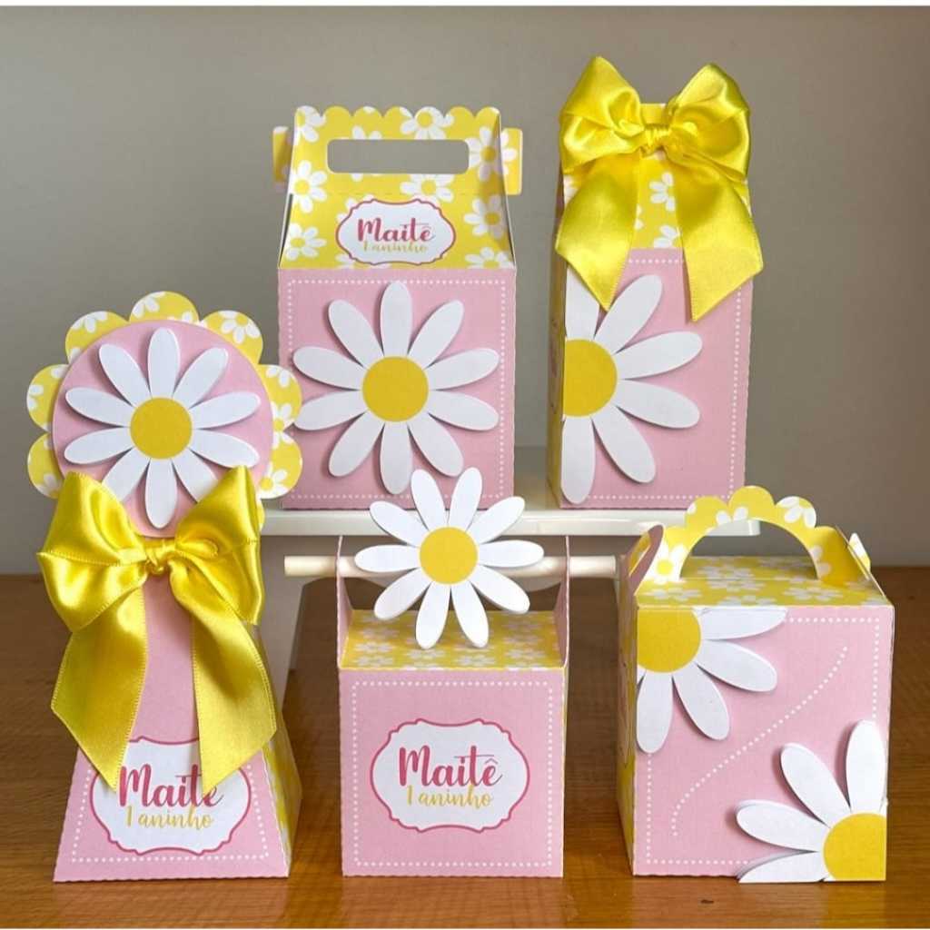 Personalizados Margaridas Kit Festa- Aniversario Pegue e monte em Oferta na Shopee