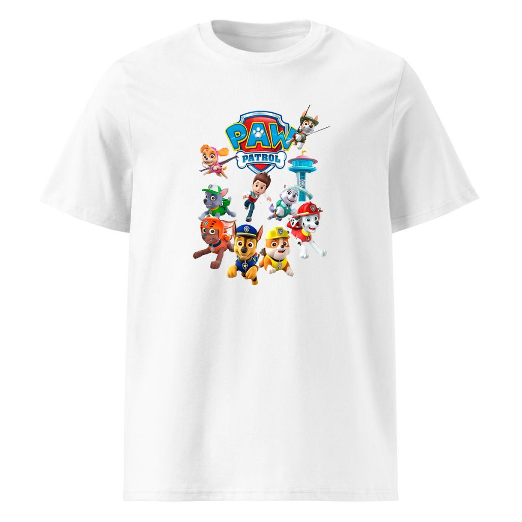 Camiseta Da Patrulha Canina Camisa Desenho Patrulha Canina Blusa 100% Algodão Premium Infantil Unissex Menino Menina