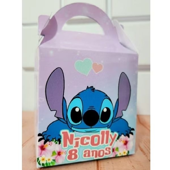 Caixa Maletinha Surpresa Personalizada Stitch,  Lembrancinha Lilo Stitch festa infantil