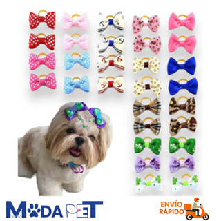 Kit 40 Lacinhos Pet Tam M, Para Banho E Tosa, Pet Shop Lacos Para Cachorro em Oferta na Shopee