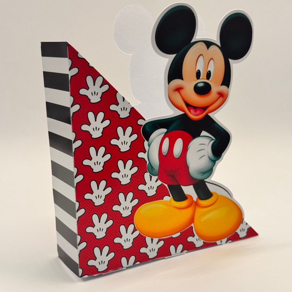 Porta guardanapo personalizados mickey SEM NOME centro de mesa pegue e monte