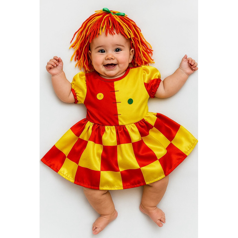 fantasia emilia para  bebe e infantil