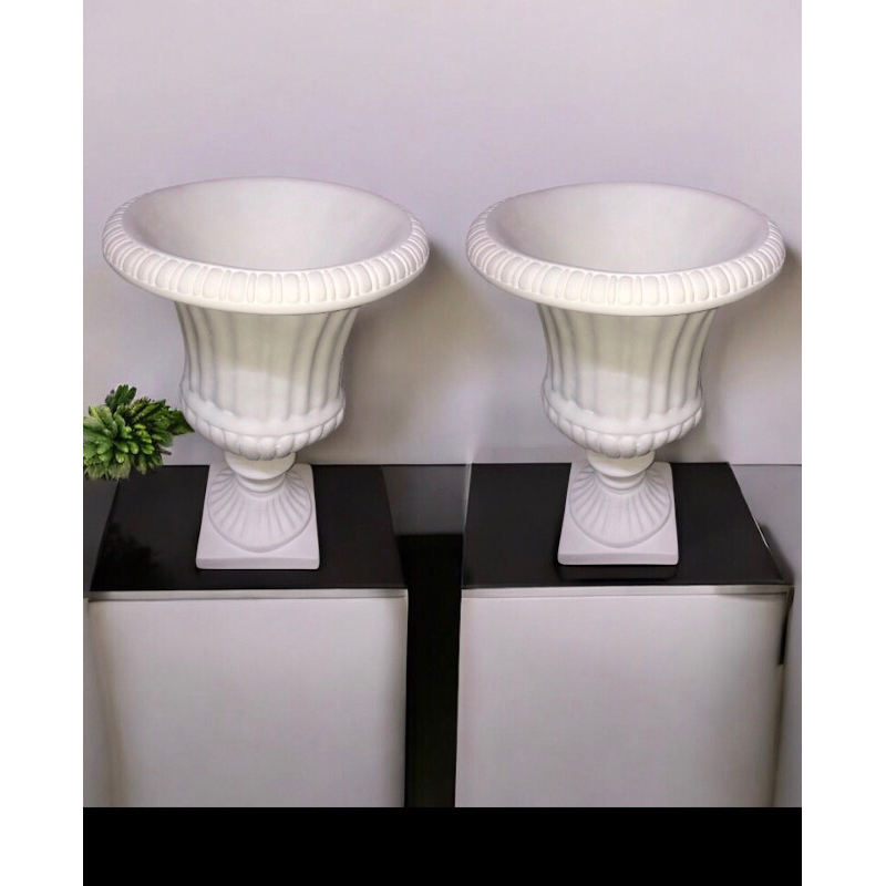 Belíssimo Kit 2 Vasos Taça Grande 47 cm Tonalidade Natural - Atelier Reis