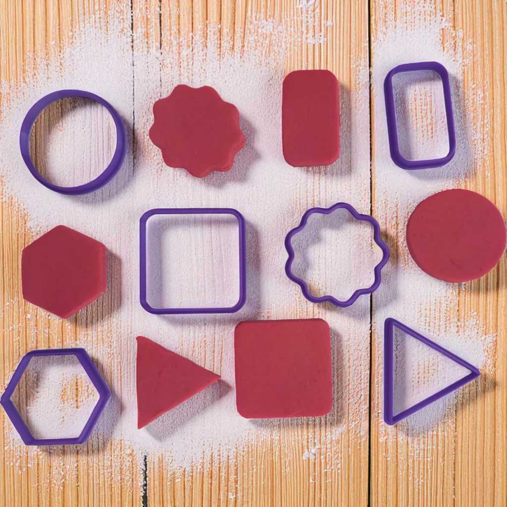 Cortadores Geométricos em PLA - KIT 6 Formas Básicas | Ideal para Biscoitos, Massinhas e Doces